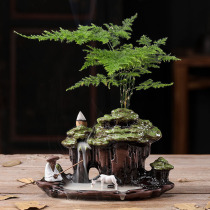 Shou Tao Zisha tea pet back incense burner home Zen ornaments creative indoor sandalwood agarwood tea ceremony incense lavender