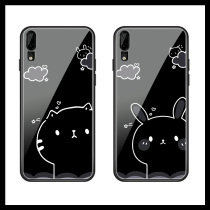 Huawei Honor 20pro Mobile Case Black and White Line Nova4 3 Catty Rabbit 20i 30s Applicable Honor 9x v30 v20 10 Enjoy 10plus honor