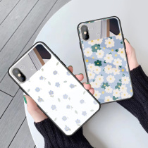 Slippers Mobile phone shell Apple 11 Blue Apple x Girl heart iPhone 78plus Flower Se2 for makeup mirror xr small fresh glass mirror xs girl 11