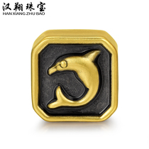 Gold bracelet 999 full gold transfer beads men 3D hard gold tattoo Qiankun road Road Pure Gold Gold pearl rope women