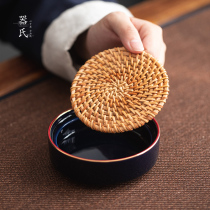 Jis court tea pot pot supporting tea bearing household kung fu tea set ceramic simple dry bubble plate pot plate