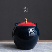 Jis court ceramic tea cans household moisture-proof storage cans tea storage tea storage tea storage tea sealing cans tea warehouses