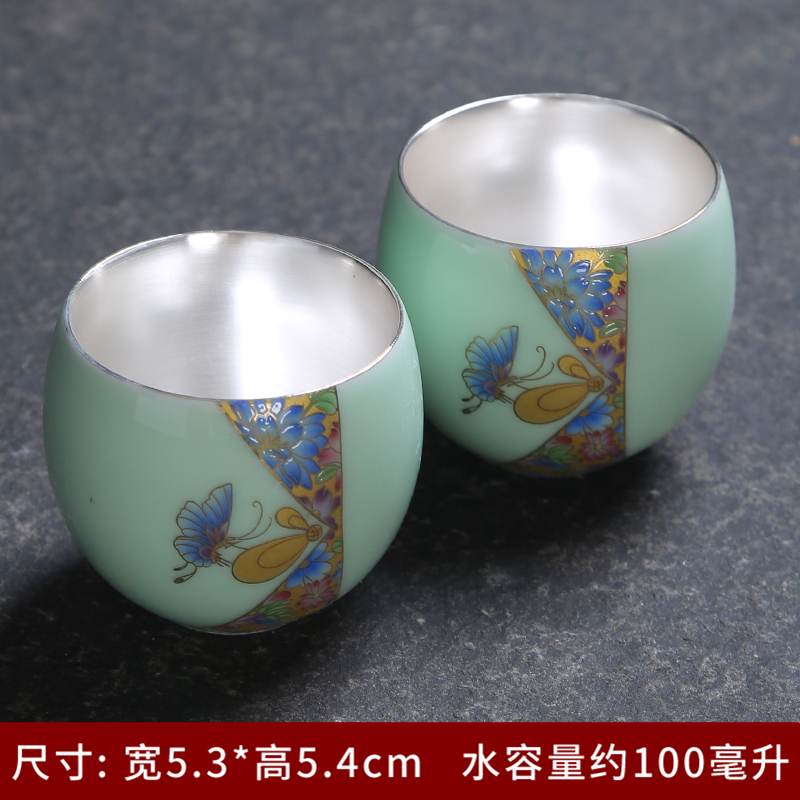 Jingdezhen blue and white famille rose porcelain ceramic kung fu tea cup purple see colour sample tea cup master cup personal cup