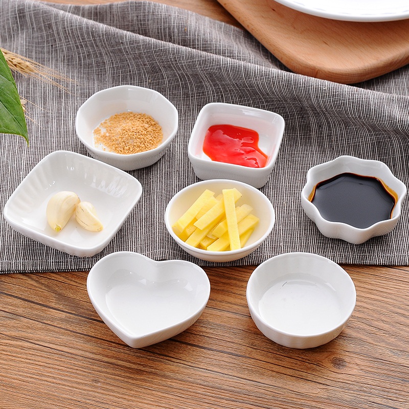 Japanese creative white vinegar sauce ceramic disc kitchen multipurpose sauce seasoning disc hotpot condiment small dishes,