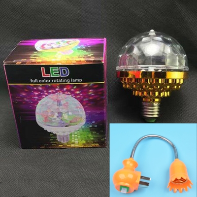 the new colorful three-color small magic ball hi rotating toy ball light effect magic crystal artifact light bulb bundi mini