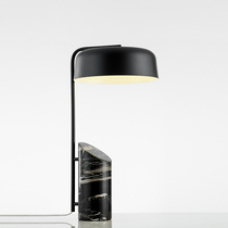 Rear modern hypotenuse grain cylindrical marble light extravagant table lamp Living room sample room Book room Decorative Bedroom bed head cabinet light