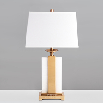 Postmodern simple natural marble lamp American designer model room bedroom living room study bedroom bedside lamp