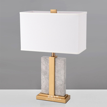 Post-modern gray marble table lamp light luxury model room living room bedroom bedside lamp hotel luxury decorative table lamp