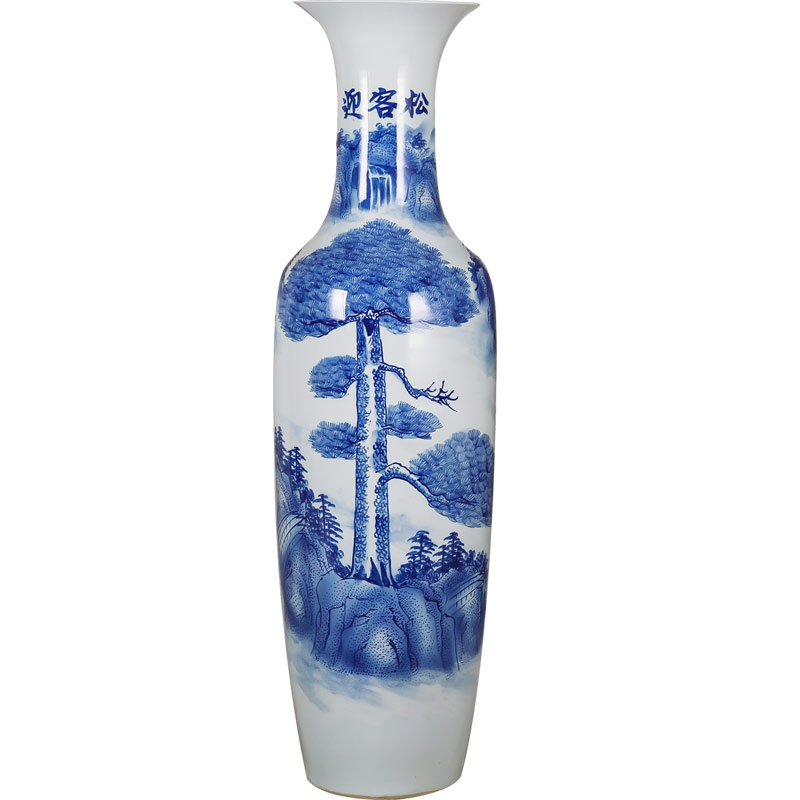 Jingdezhen ceramics landing a large vase living room hotel opening guest - the greeting pine modern furnishing articles ornaments