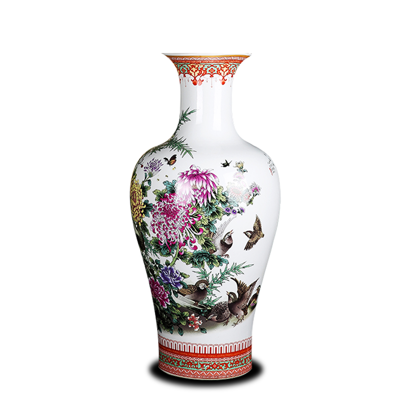 Jingdezhen ceramics of large vases, sitting room of Chinese style household furnishing articles live TV ark, porch decoration