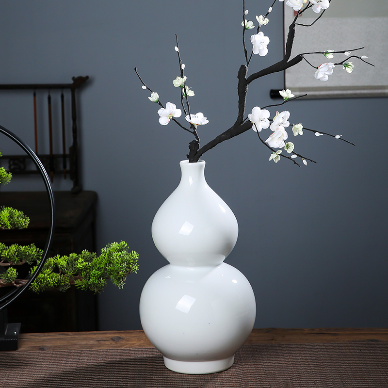 Jingdezhen ceramics I and contracted white vase sitting room porch ark place decorative bottle gourd bottle arranging flowers