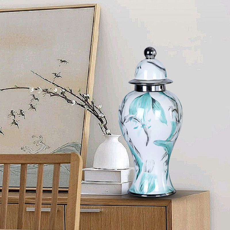 Jingdezhen new Chinese style originality general tank furnishing articles sitting room porch rich ancient frame soft outfit floret bottle of Europe type TV ark