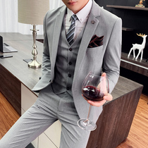 Formal mens suit business Korean version of slim handsome groom wedding dress banquet suit host costume
