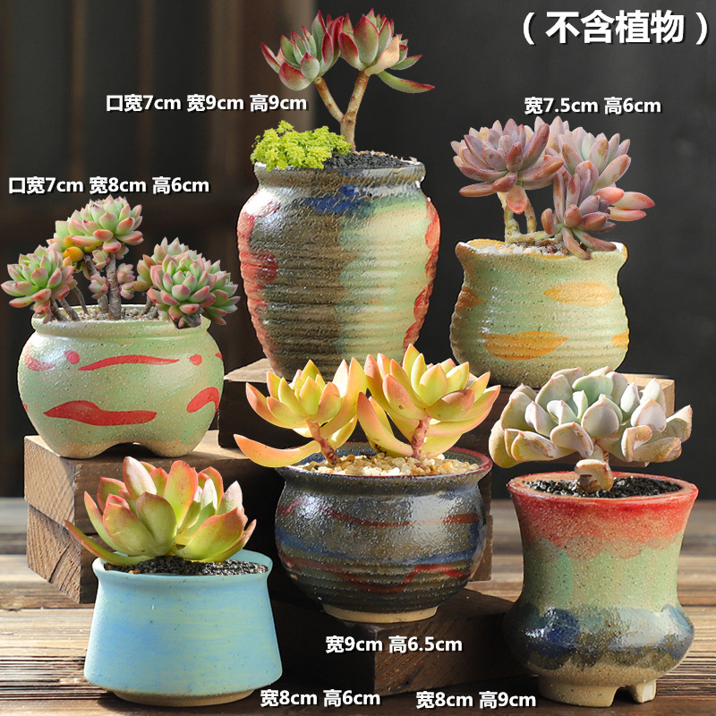 The Fleshy flower pot large old running the special offer a clearance of creative move of large diameter coarse pottery breathable ceramic flesh POTS of the plants