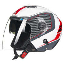 Julion Motorcycle Helmet Mens Summer Double Lenses Semi Full-Covered Light Semi-Helmets Electric Car Safety Helmet