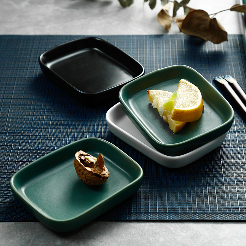 The Nordic idea ceramic sushi plate rectangular western - style food plate household sweet snack dish dish fish dish snack dishes