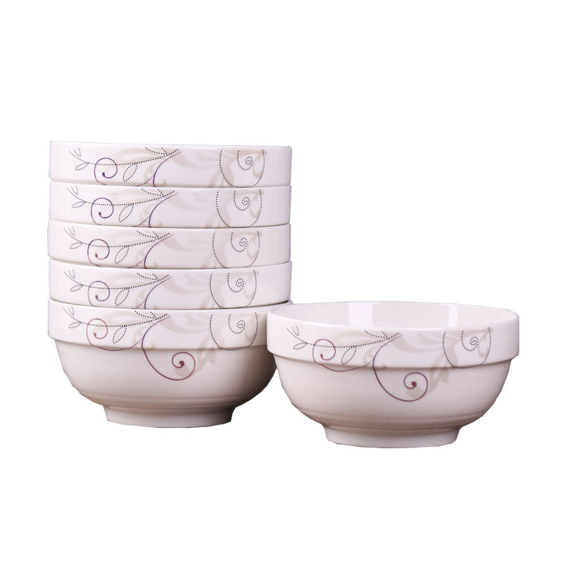 A single household noodles food bowl set 6 everyone with A soup bowl bowl bowl "rainbow such as bowl bowl large ceramic bowl