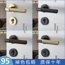 Bedroom door lock interior door handle magnetic suction door lock silent wooden door home split gold door lock room door lock
