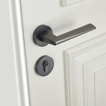 Bedroom door lock interior door lock silent magnetic suction wood door split brush matte gold door lock home door handle