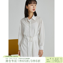Self-coincidentally small sub-dress Women Summer 2021 new light ripeny style one-piece dress Loose Snowspun Shirt Skirt