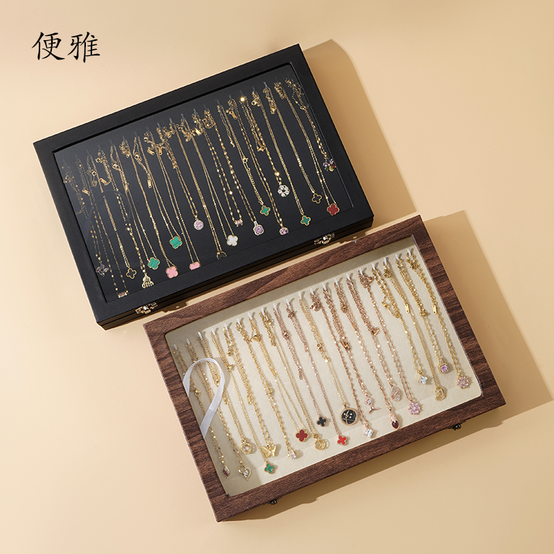 Pence DUST-PROOF LARGE CAPACITY NECKLACE CONTAINING BOX SNAKE BONE CHAIN FIRST ACCESSORIES BOX BRACELET JEWELERY ORNAMENT DISPLAY CASE NECKLACE BOX-TAOBAO