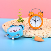 Mini small alarm clock 1 inch portable creative personality cute student with simple metal desktop childrens clock