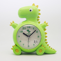 Cute cartoon small alarm clock for children talking boy girl silent luminous student with simple clock table