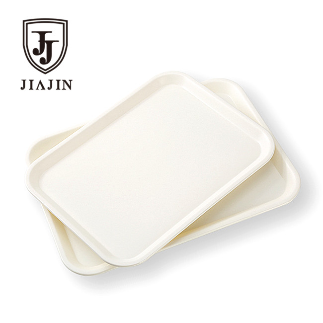 Pallet white rectangle tea tray was fast food for household water cup dish room plate of melamine plate of bread dumplings