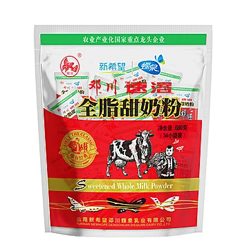 【绿色食品】新希望蝶泉全脂奶粉400g[3元优惠券]-寻折猪