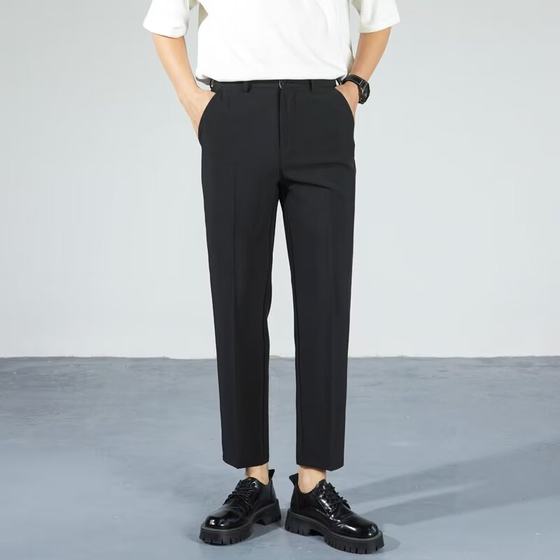 Men's straight suit pants casual men's high-end nine-point suit pants pants anti-wrinkle drooping slim-fitting small foot pants
Men's straight suit pants casual men's high-end nine-point suit pants pants anti-wrinkle drooping slim-fitting small foot pants