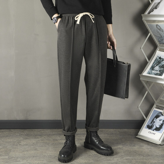 Men's woolen trousers men's high-quality Harunt nine-point men's pants trendy brand draped slim-fitting small feet suit pants autumn and winter
Men's woolen trousers men's high-quality Harunt nine-point men's pants trendy brand draped slim-fitting small feet suit pants autumn and winter