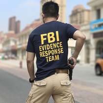 American Army FBI ID Compassionate Special Soldier Tactical T Male Shirt American Army Hair Training Short Sleeve Pure Cotton Summer