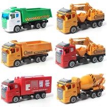 Multi-size emulated inertial engineering car construction toy oil tanker tipping bucket car excavator model