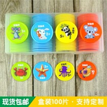 Plastic integral coin Custom children Reward Coin Elementary School Students Learn Coin Bancoins Exchange Coins Chips Tokens TOKENS