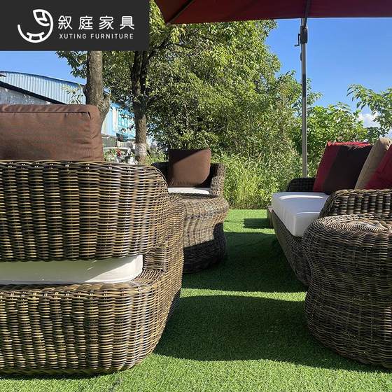 Xuting Outdoor Courtyard Leisure 소파 조합 정원 빌라 등나무 테이블 및 의자 야외 테라스 창조적 인 등나무 의자 가구 Xuting Outdoor Courtyard Leisure 소파 조합 정원 빌라 등나무 테이블 및 의자 야외 테라스 창조적 인 등나무 의자 가구