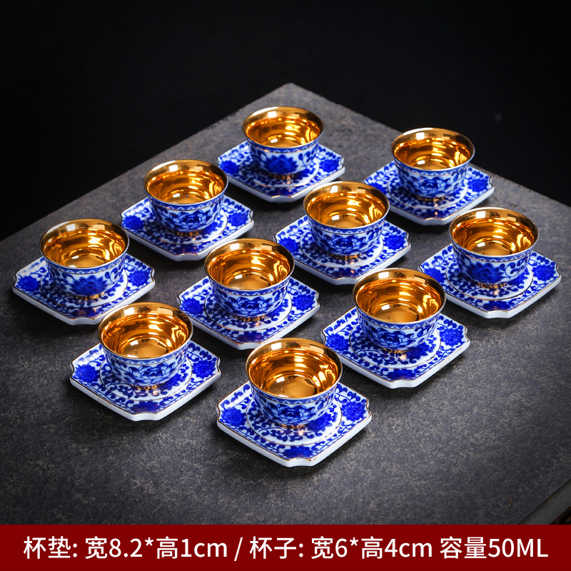 Checking out silver cup 999 sterling silver cup kung fu tea set ceramic silver mine loader the silver sample tea cup master cup single CPU