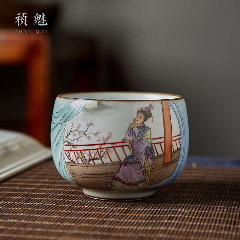 Shot incarnate your up hand - made of red chamber tanchun in jingdezhen ceramic cups kung fu tea master sample tea cup cup single CPU