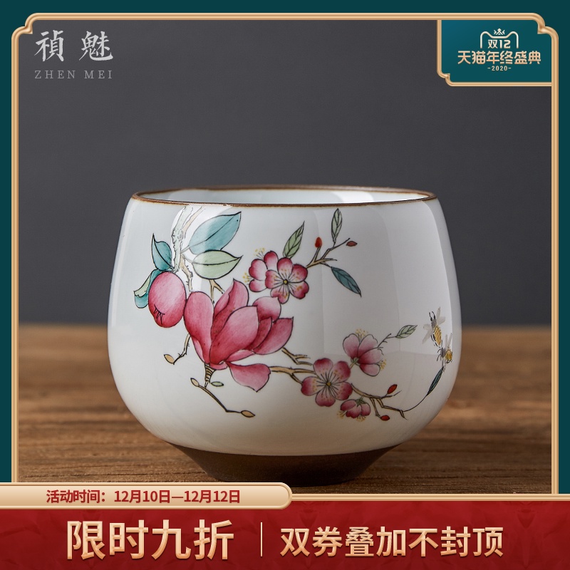 Shot incarnate all hand up of jingdezhen ceramic cups kung fu tea set hand - made the master sample tea cup cup personal single CPU