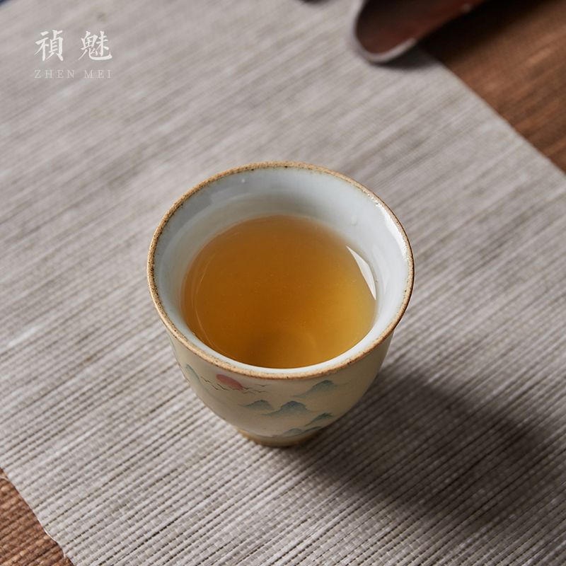 Shot incarnate your up hand - made jingdezhen ceramic cups kung fu tea set piece can keep sample tea cup master cup single CPU