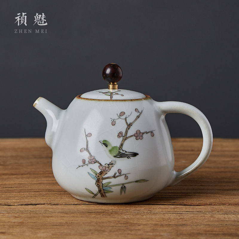 Shot incarnate your up hand - made open piece of jingdezhen ceramic teapot kung fu tea set for its ehrs household filter teapot single pot