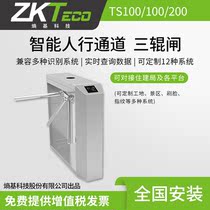 ZKTeco entropy-based technology TS100 pedestrian-channel wing brake site real-name intelligent face system office building