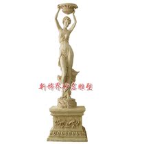 Artificial sandstone round sculpture FRP garden landscape community sculpture sculpture Outdoor decoration European-style character round sculpture