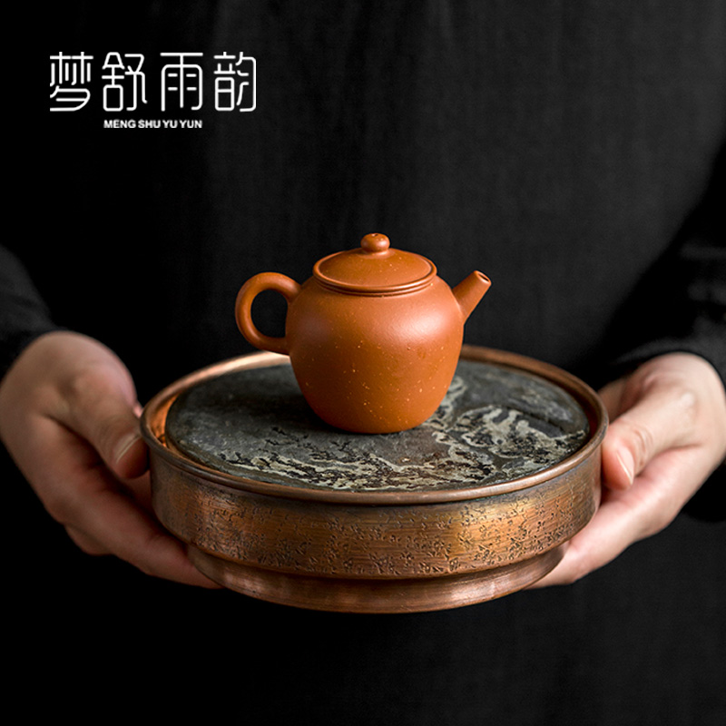 Dream ShuYu rhyme checking copper pot bearing pad built copper water dry mercifully tea tray storage Japanese water restoring ancient ways