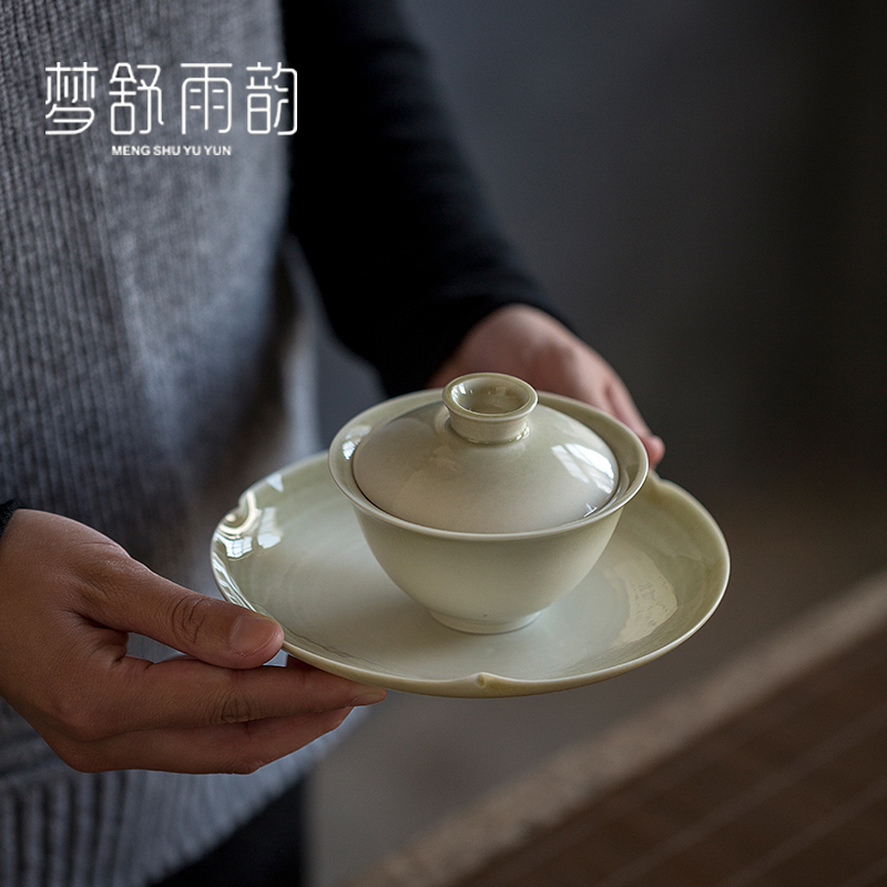 Dream ShuYu rhyme Japanese kung fu tea tea 3 tureen only single ceramic small finger bowl of restoring ancient ways the teapot