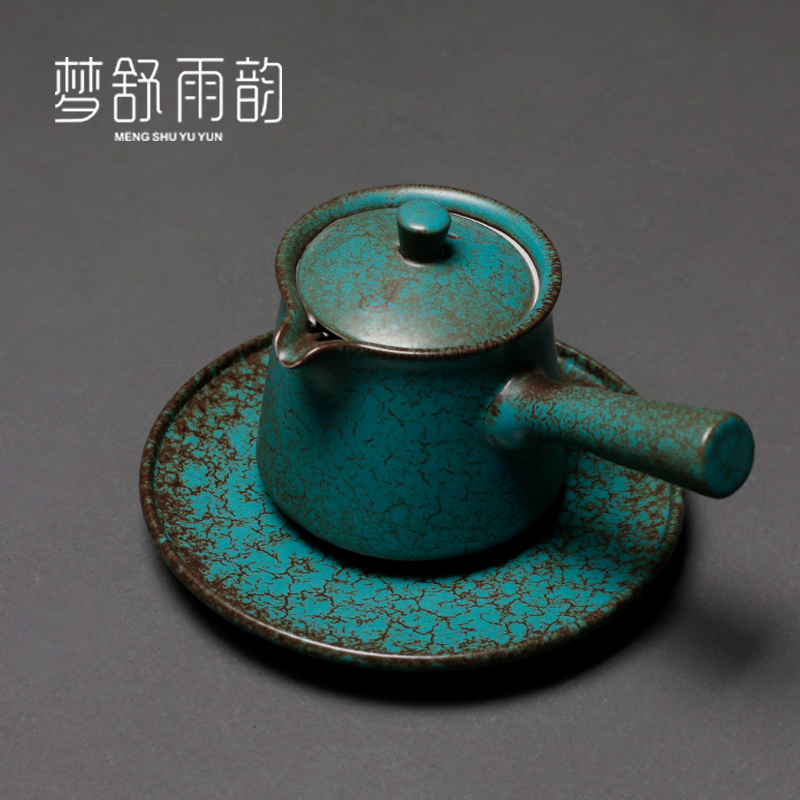 Dream ShuYu rhyme bearing coarse pottery tea pot bearing pad dry plate tea table ceramic creative kung fu tea saucer Japanese restoring ancient ways