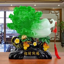 Jade cabbage ornaments living room home porch decorations office furnishings shop opening gift-giving process