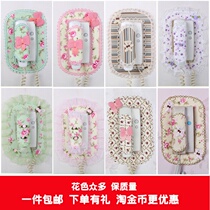 Lace fabric doorbell set building intercom indoor unit phone hang-up dustproof decoration stickers customized