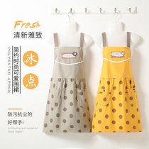Network red cloth Yang apron female cotton 2021 explosive waterproof Han home kitchen waist oil - resistant cooking cover