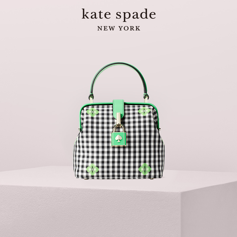 Kate Spade 凯特丝蓓 remedy 女式小号黑白格纹医生包 PXRUB372 优惠码折后￥1612.5包邮 天猫￥2600