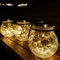 Night market stall lights solar lights Villa courtyard decoration garden layout yard balcony waterproof glass bottle hanging lights